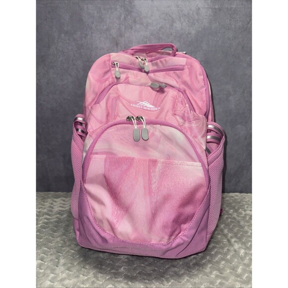 High Sierra Swoop SG Backpack Laptop Pocket and Tablet Sleeve Pink Marble Swirl main image 6